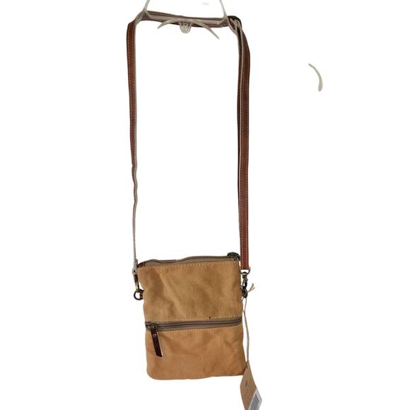 NWT Clea Ray Turtle Canvas Passport Crossbody Purse Adjustable Strap 6 x 8 - Picture 3 of 5